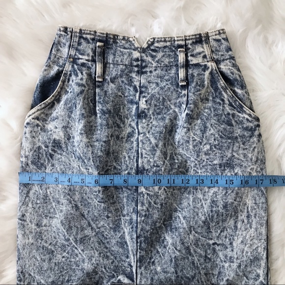 Vintage Blue Denim Pencil Skirt - Picture 4 of 8